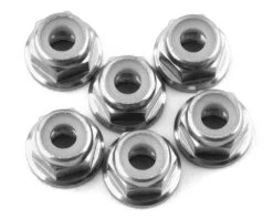 175RC Lightweight Aluminum M3 Flanged Lock Nuts (Green) (6)