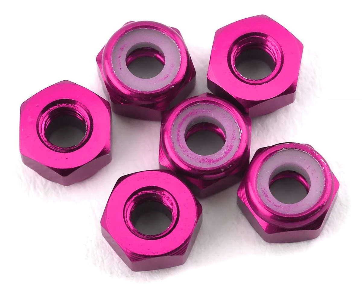 175RC Lightweight Aluminum M3 Lock Nuts (Pink) (6) 5 175RC Lightweight Aluminum M3 Lock Nuts (Pink) (6) - Image 5