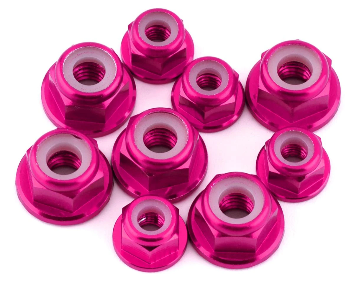 175RC Associated RB10 Aluminum Nut Kit (Pink) (9) 3 175RC Associated RB10 Aluminum Nut Kit (Pink) (9) - Image 3