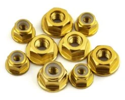 175RC Associated RB10 Aluminum Nut Kit (Gold)