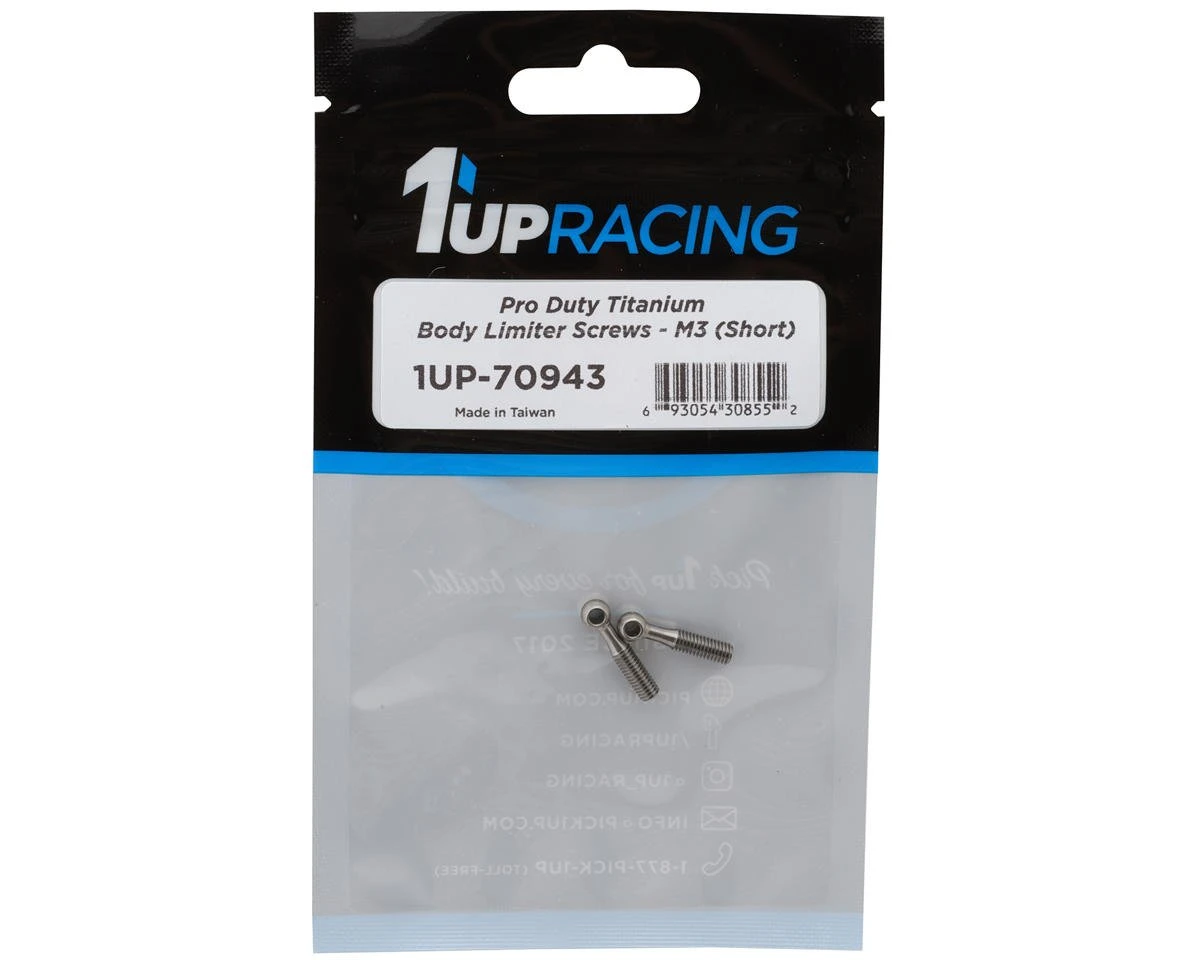 1UP Racing Titanium Pro Duty Body Limiter Screws (2.5mm) (2) (RCMAKER SP1) 2 1UP Racing Titanium Pro Duty Body Limiter Screws (2.5mm) (2) (RCMAKER SP1) - Image 2