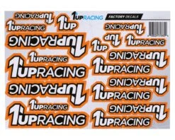 1UP Racing Decal Sheet (Grey) -AMAIN HOBBIES SHOP 1up180005