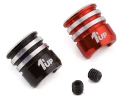 1UP Racing LowPro Bullet Plug Grips (Black/Red)