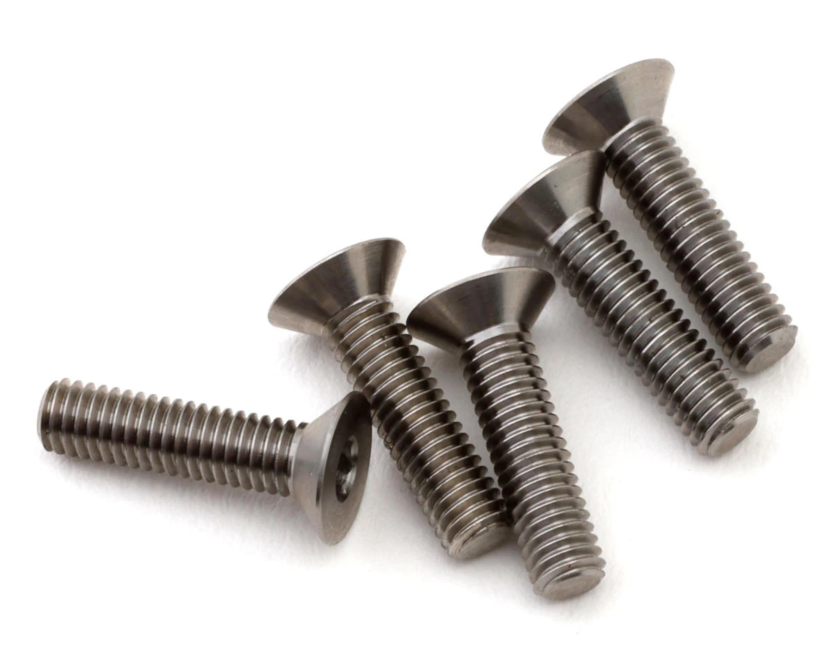 1UP Racing Titanium Pro Duty Flat Head Screws (5) (3x12mm) 2 1UP Racing Titanium Pro Duty Flat Head Screws (5) (3x12mm) - Image 2