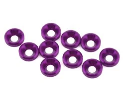 1UP Racing 3mm Countersunk Washers (Purple) (10) -AMAIN HOBBIES SHOP 1up80329