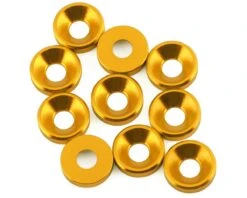 1UP Racing 3mm Countersunk Washers (Orange) (10)