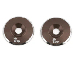 1UP Racing 3mm LowPro Wing Washers (Bright Blue Shine) (2)