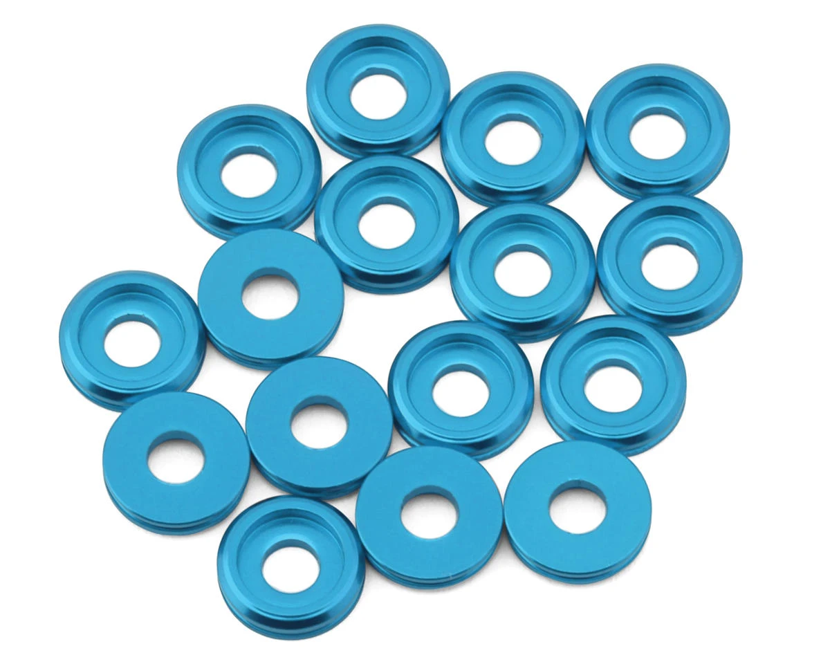 Team Brood 3mm 6061 Aluminum Button Head Washer (Light Blue) (16) 1 Team Brood 3mm 6061 Aluminum Button Head Washer (Light Blue) (16)