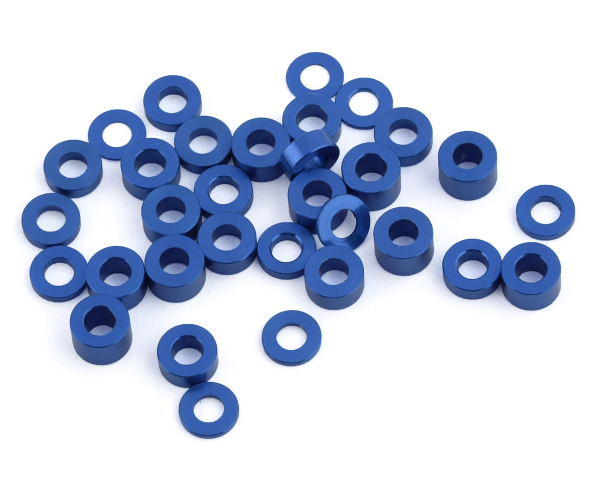Team Brood 3x6mm 6061 Aluminum Ball Stud Washer Full Kit (Blue) (32) 2 Team Brood 3x6mm 6061 Aluminum Ball Stud Washer Full Kit (Blue) (32) - Image 2