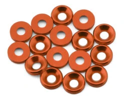 Team Brood 3mm 6061 Aluminum Countersunk Washer (Red) (16) -AMAIN HOBBIES SHOP bro tbr 6061cswkito