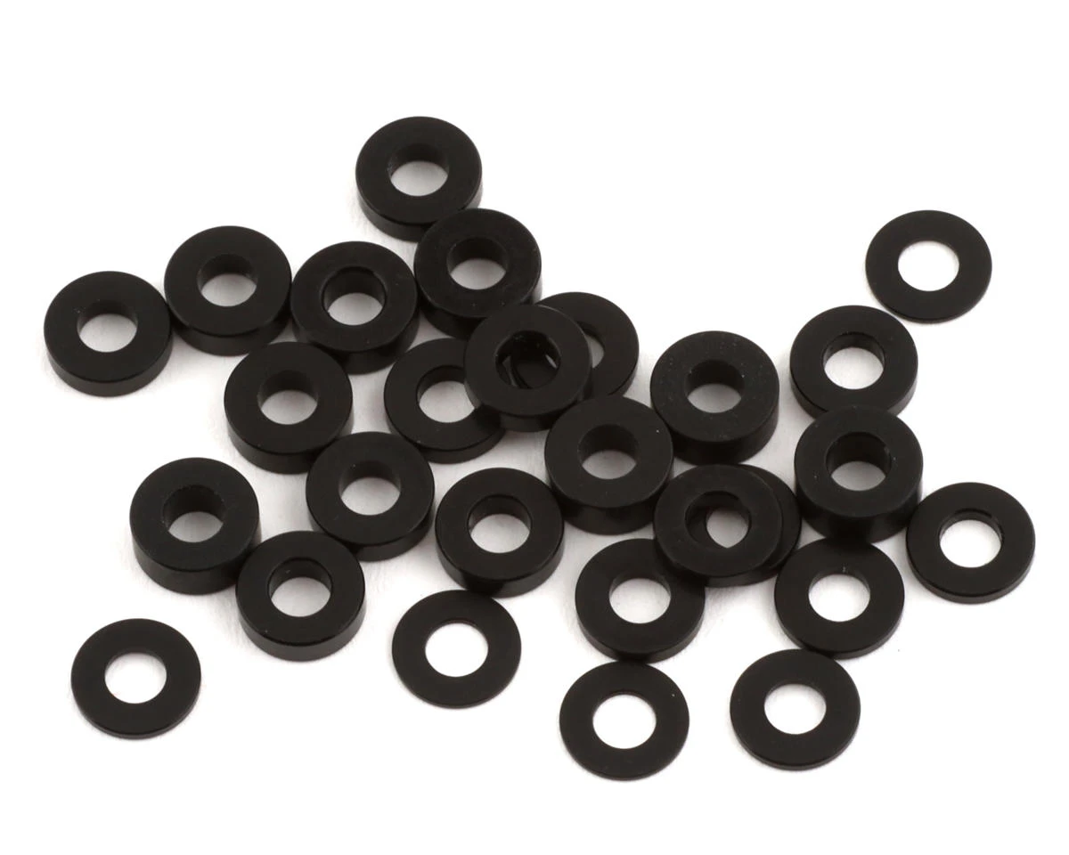 Team Brood 3x6.5mm 7075 Aluminum Ball Stud Washer Small Kit (Black) (16) 4 Team Brood 3x6.5mm 7075 Aluminum Ball Stud Washer Small Kit (Black) (16) - Image 4