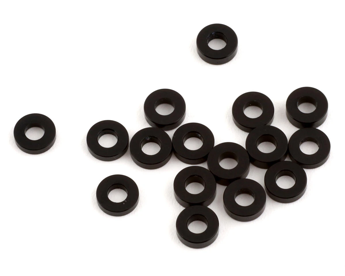 Team Brood 3x6.5mm 7075 Aluminum Ball Stud Washer Small Kit (Black) (16) 2 Team Brood 3x6.5mm 7075 Aluminum Ball Stud Washer Small Kit (Black) (16) - Image 2