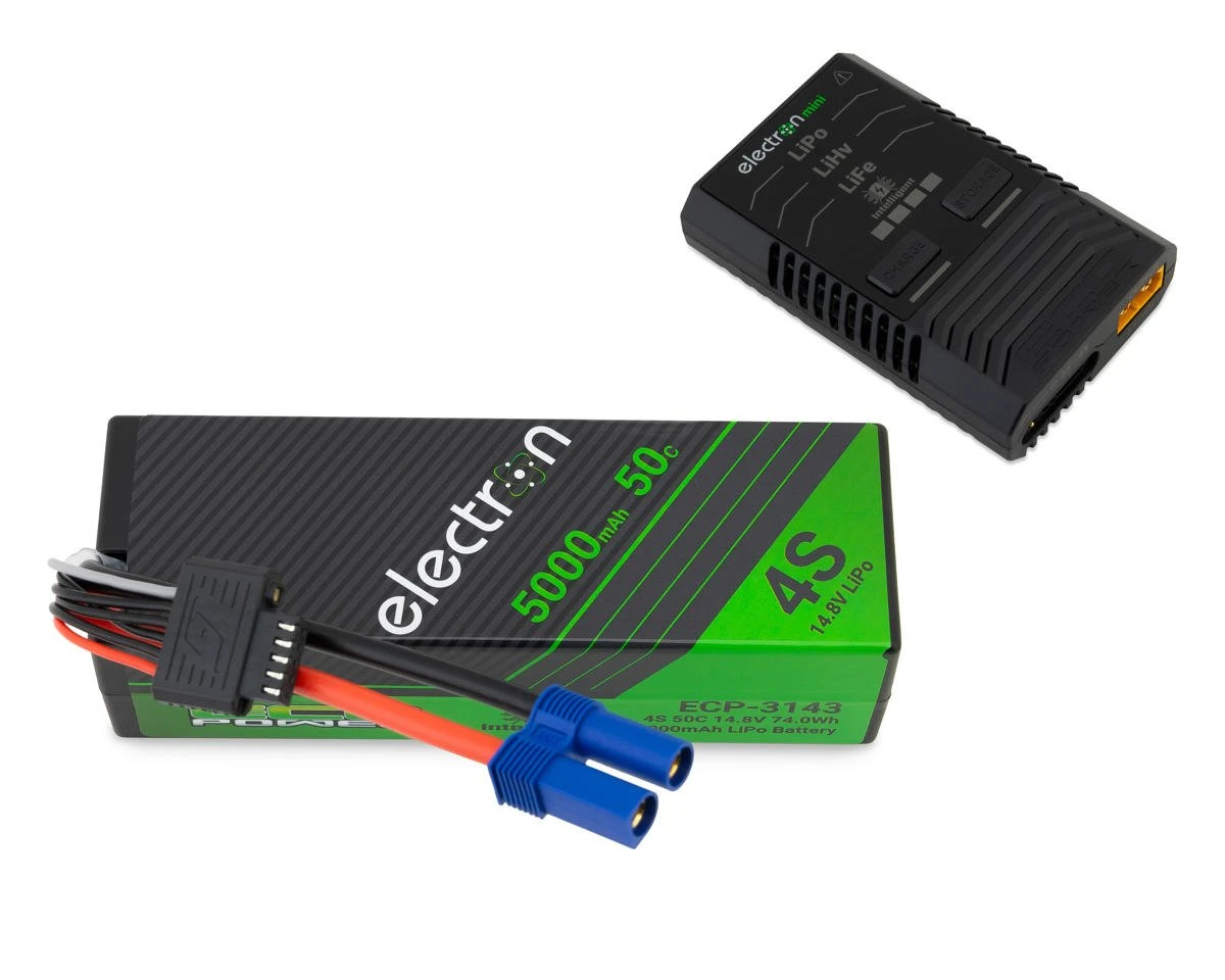 EcoPower Intelligent 2x4S 5000mAh EC5 LiPo Batteries/"Electron Dual" Charger Bundle (14.8V/100C) (AC-300W) (DC-350W X2) 2 EcoPower Intelligent 2x4S 5000mAh EC5 LiPo Batteries/"Electron Dual" Charger Bundle (14.8V/100C) (AC-300W) (DC-350W X2) - Image 2