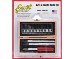 Excel Carded Hobby Knives Set W/Wood Box