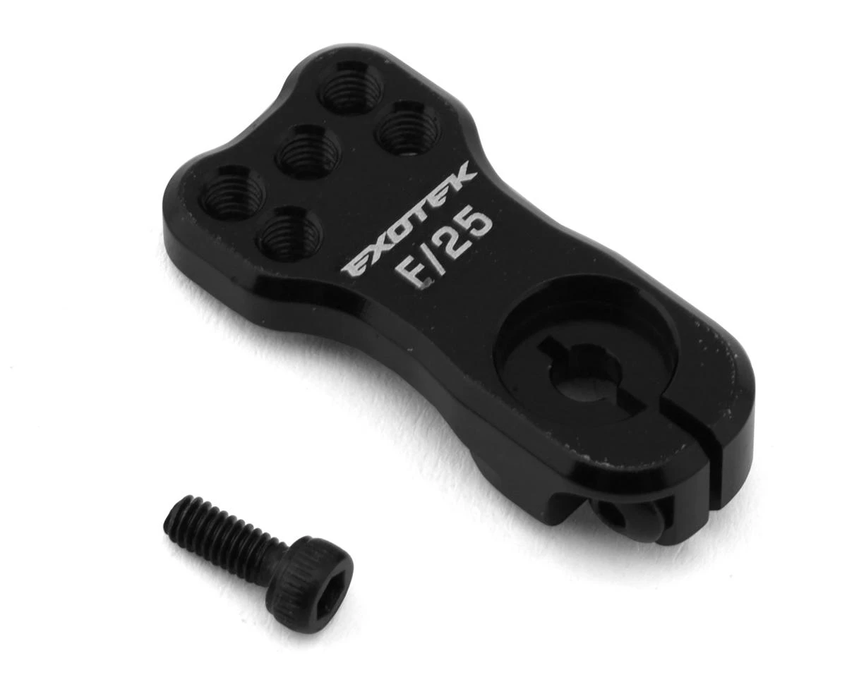 Exotek Aluminum HD Racing Servo Horn (25T ProTek/Futaba) (Black) 1 Exotek Aluminum HD Racing Servo Horn (25T ProTek/Futaba) (Black)