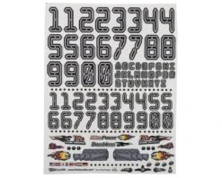 Firebrand RC Numbers Decal Sheet (Black) (8.5x11")