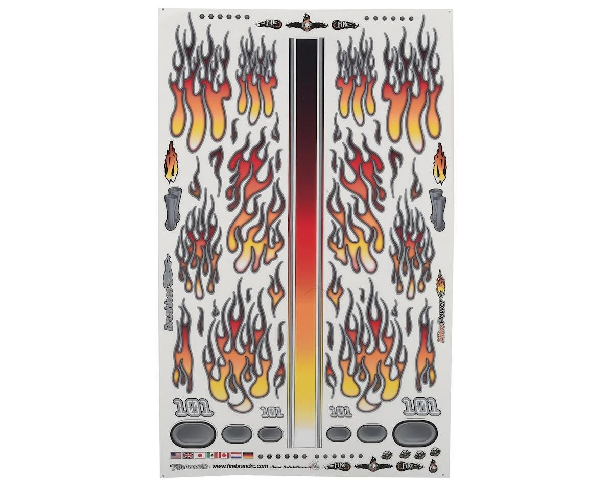 Firebrand RC Flames Fire Fade Decal Sheet (Orange/Red) (8.5x14") 1 Firebrand RC Flames Fire Fade Decal Sheet (Orange/Red) (8.5x14")