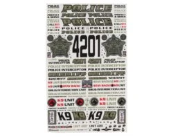 Firebrand RC Police 1 Decals Sheet (Silver) (8.5x11")