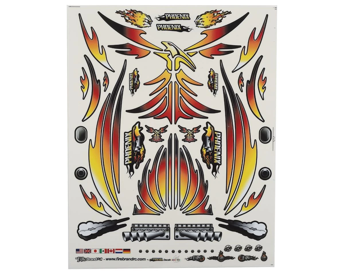 Firebrand RC Concept Phoenix Decal (Orange) (8.5x11") 1 Firebrand RC Concept Phoenix Decal (Orange) (8.5x11")