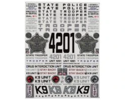 Firebrand RC State Trooper Decal Sheet (8.5x11")