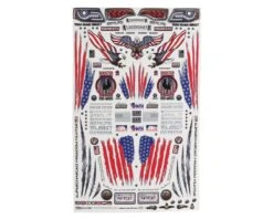 Firebrand RC Americana Decal Set (Red & Blue W/Silver Outlines)