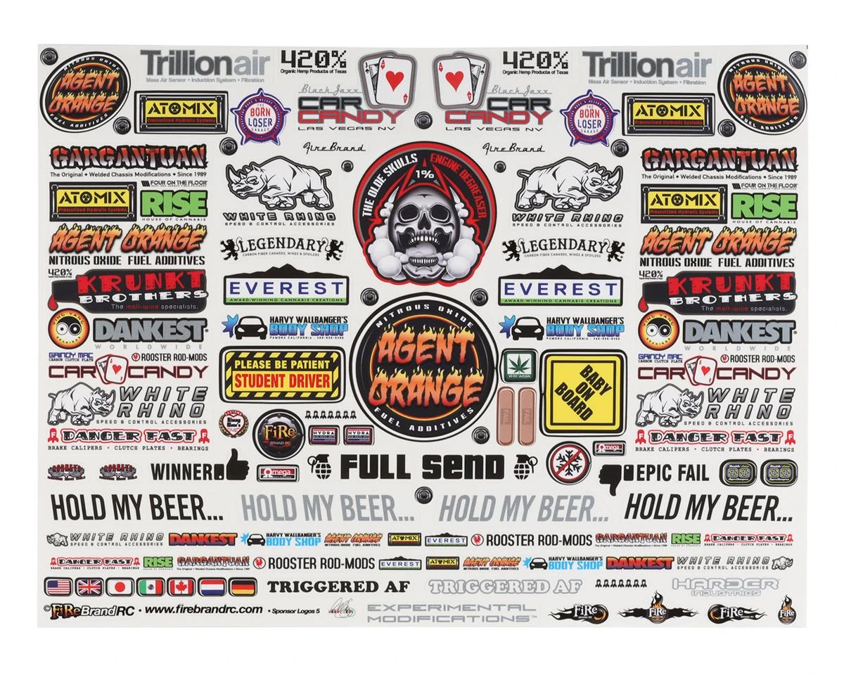 Firebrand RC Sponsor Logos 1A Decal Set (6x10") 2 Firebrand RC Sponsor Logos 1A Decal Set (6x10") - Image 2