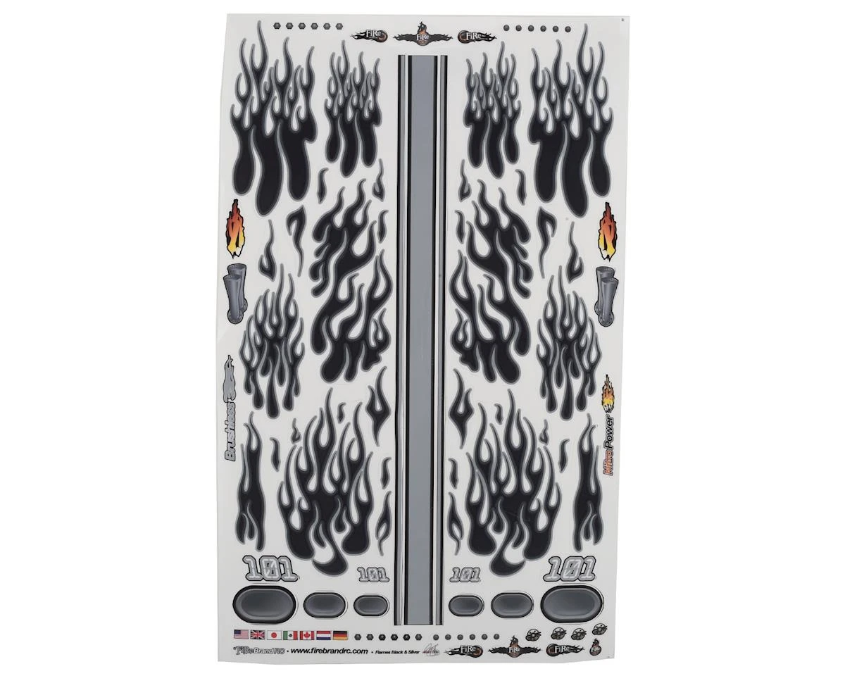 Firebrand RC Flames Galaxy Black Decal Sheet (Black) (8.5x14") 1 Firebrand RC Flames Galaxy Black Decal Sheet (Black) (8.5x14")