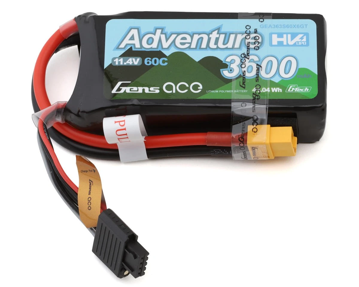 Gens Ace G-Tech Smart 3S LiHV Battery 60C (11.4V 3600mAh) W/XT60 Connector 1 Gens Ace G-Tech Smart 3S LiHV Battery 60C (11.4V 3600mAh) W/XT60 Connector