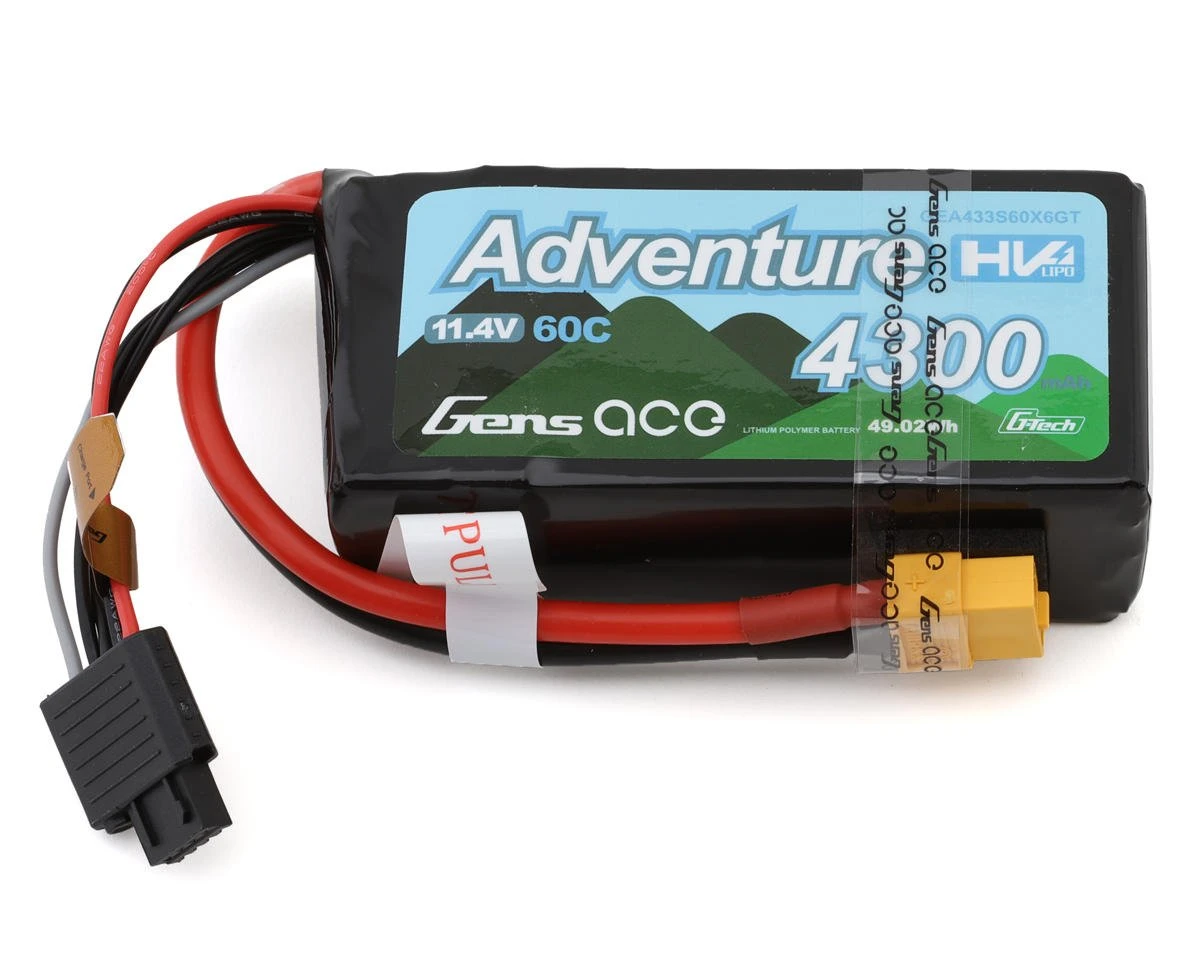 Gens Ace G-Tech Smart 3S LiHV Battery 60C (11.4V/4300mAh) W/Universal Connector 1 Gens Ace G-Tech Smart 3S LiHV Battery 60C (11.4V/4300mAh) W/Universal Connector