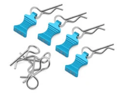 Hot Racing 1/10 Aluminum EZ Pulls W/Body Clips (Silver) (4)