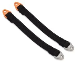 Hot Racing 105mm Suspension Travel Limit Straps (2) (Orange/Silver)