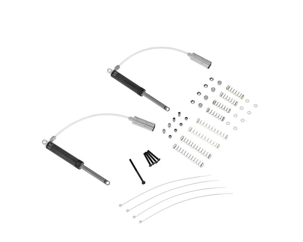 Hot Racing Black Aluminum Remote Reservoir Shocks 120mm 1 Hot Racing Black Aluminum Remote Reservoir Shocks 120mm