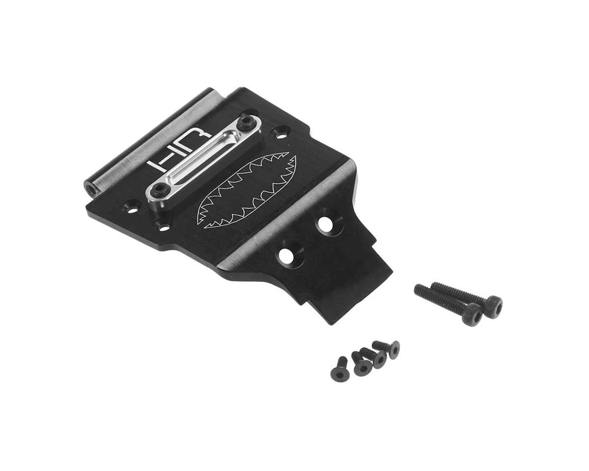 Hot Racing Aluminum Front Skid Plate W/Winch Fairlead 1 Hot Racing Aluminum Front Skid Plate W/Winch Fairlead