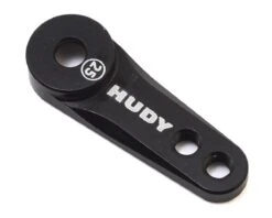 Hudy Machined Aluminum Single Arm Servo Horn (Black) (25T-Futaba/Savox/Protek)