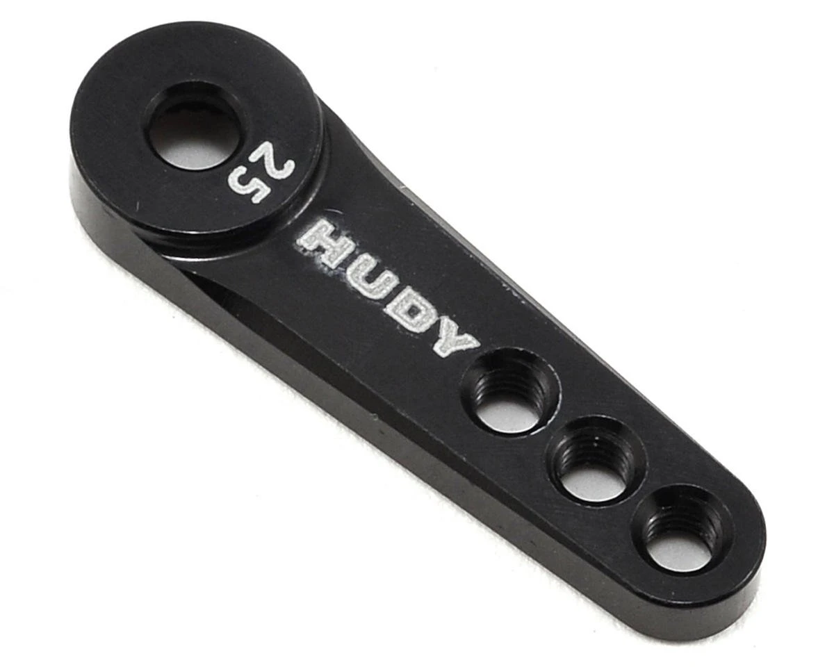Hudy Machined Aluminum Single Arm Servo Horn (Black) (25T-Futaba, Orion, ACE) 1 Hudy Machined Aluminum Single Arm Servo Horn (Black) (25T-Futaba, Orion, ACE)