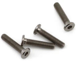Hudy M3 Titanium Super Low Profile Flanged Button Head Screws (4) (3x14mm)