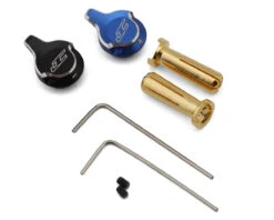 JConcepts Battery Plug Pull Grips W/5mm Bullet Connectors (Blue/Black)