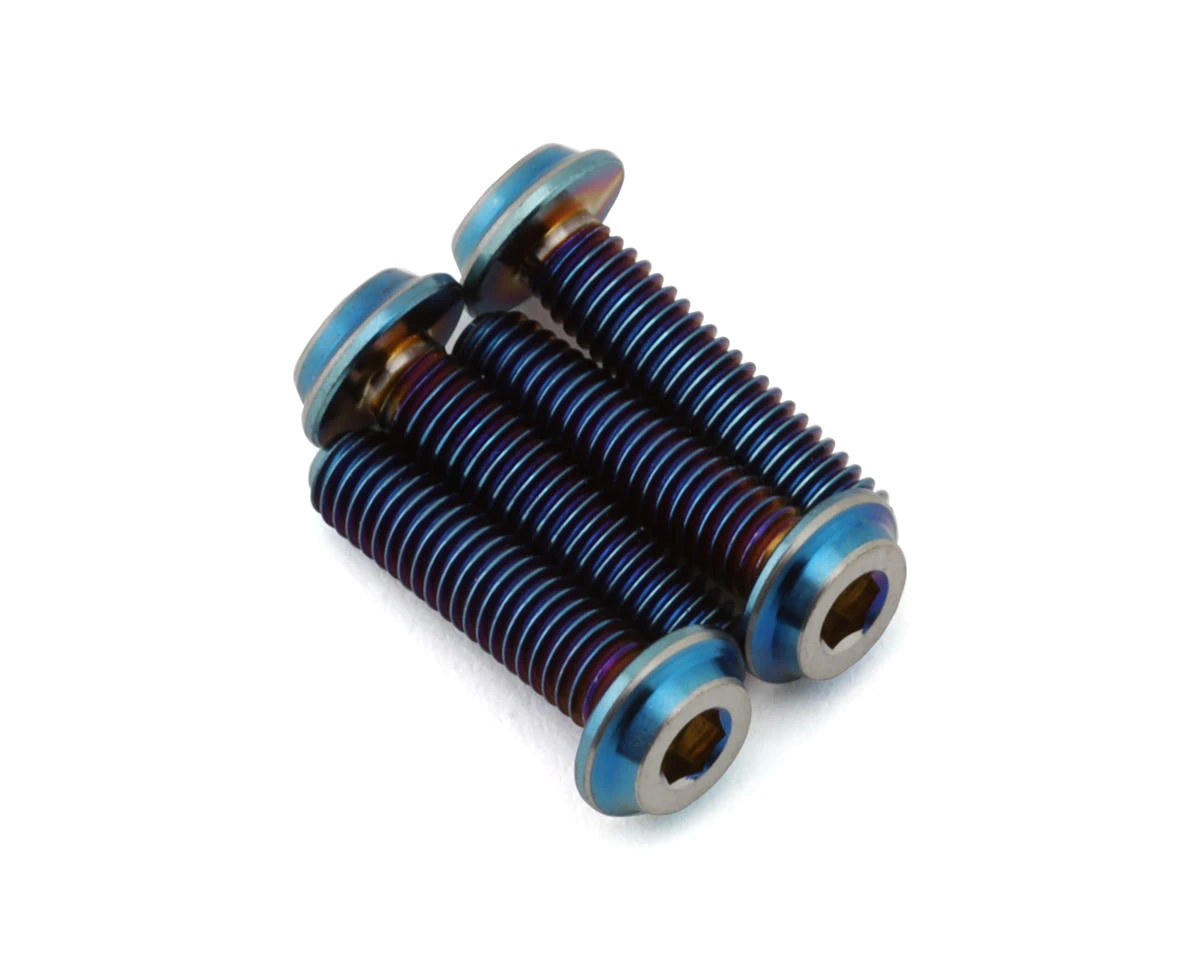 JConcepts 3x12mm "Top Hat" Titanium Screws (Blue) (4) 2 JConcepts 3x12mm "Top Hat" Titanium Screws (Blue) (4) - Image 2