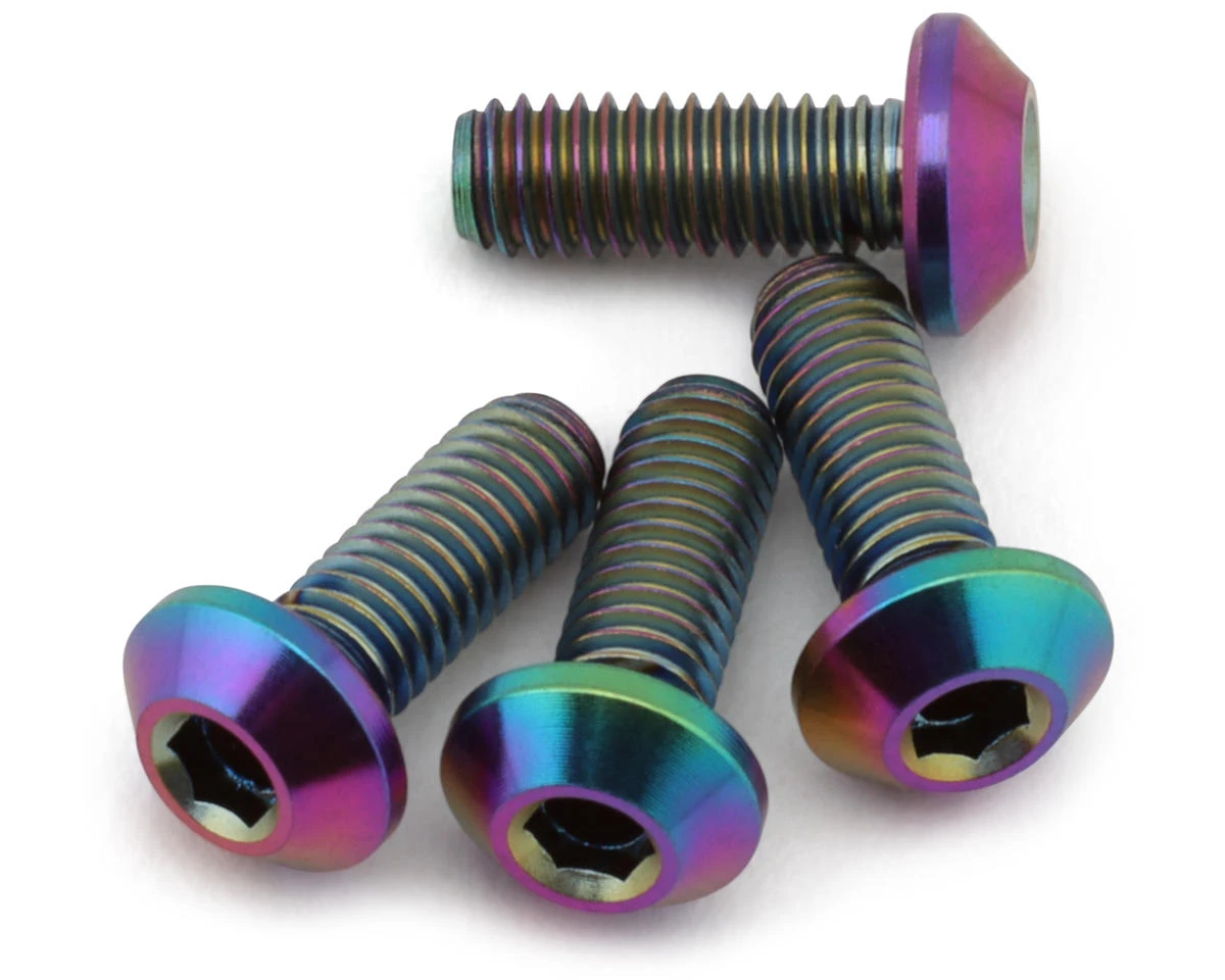 J&T Bearing Co. 3mm Flat Top Titanium Screw Pack (Oil Slick) (4) (8mm) 1 J&T Bearing Co. 3mm Flat Top Titanium Screw Pack (Oil Slick) (4) (8mm)
