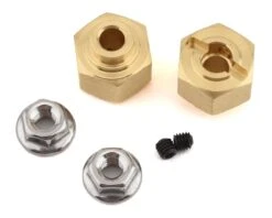 Team KNK 12mm Brass Hex W/Step (2) (10mm)