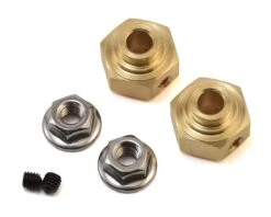 Team KNK 12mm Brass Hex W/Step (2) (6mm)