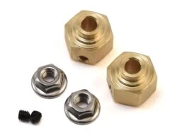Team KNK 12mm Brass Hex W/Step (2) (8mm)