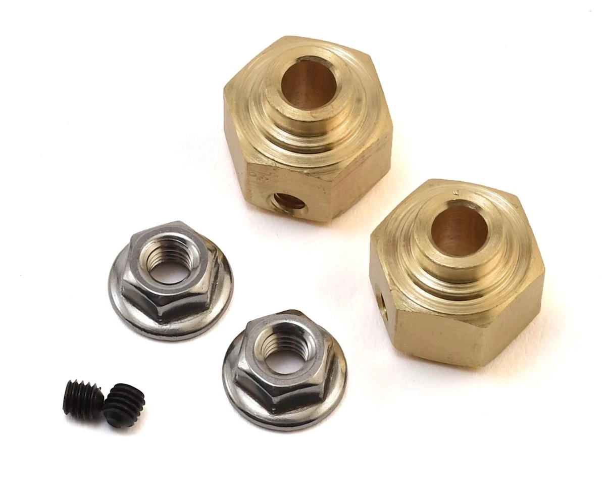 Team KNK 12mm Brass Hex W/Step (2) (8mm) 1 Team KNK 12mm Brass Hex W/Step (2) (8mm)