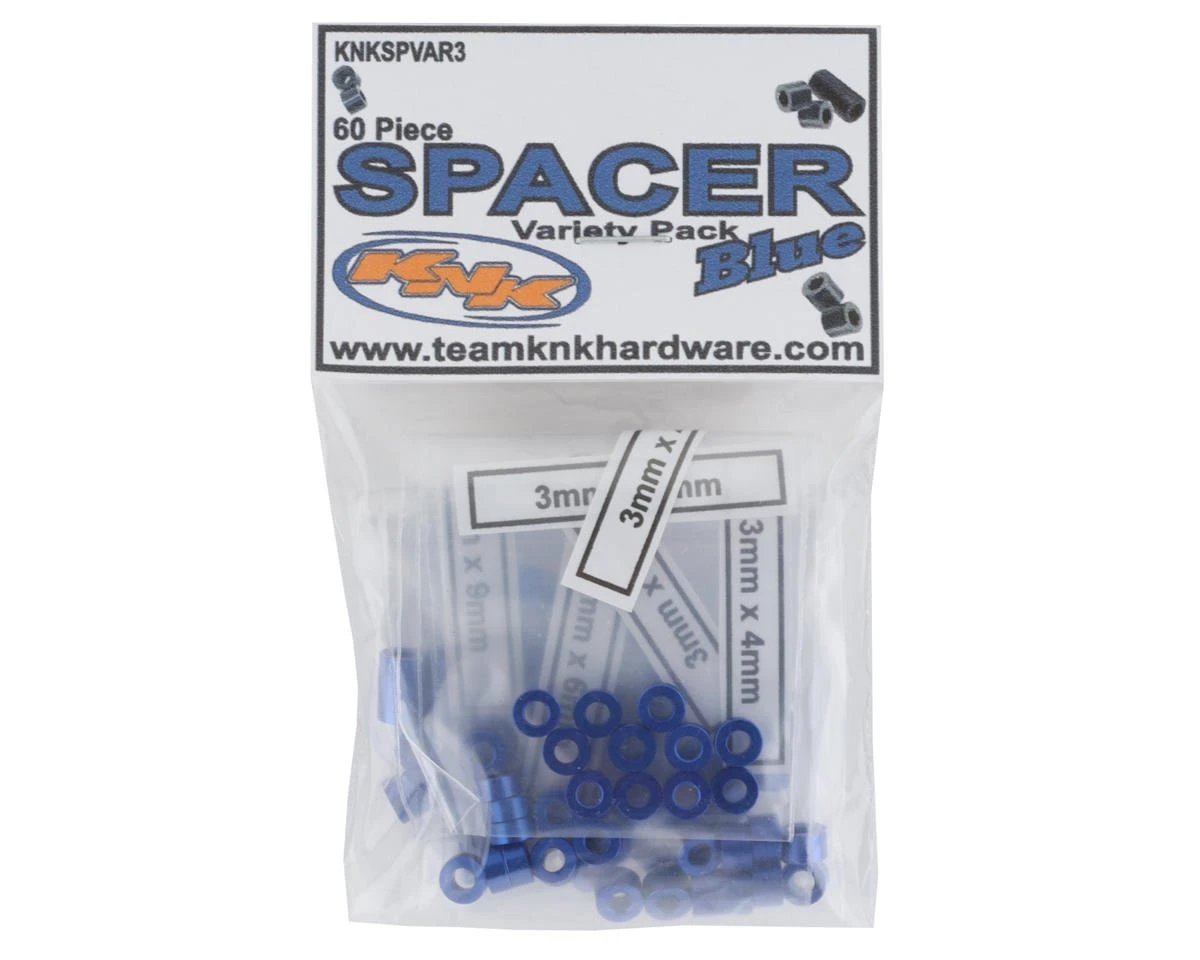 Team KNK Aluminum Spacer Variety Pack (Blue) (60) 2 Team KNK Aluminum Spacer Variety Pack (Blue) (60) - Image 2