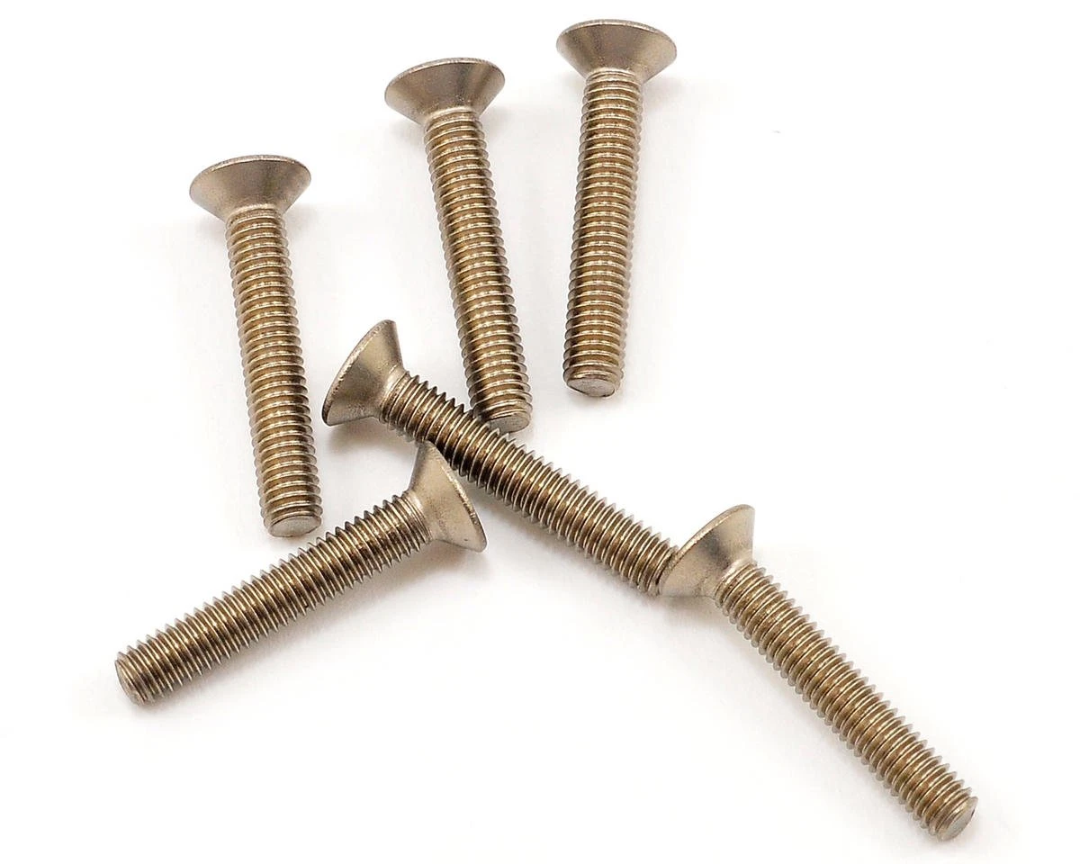 Kyosho 3x18mm Titanium Flat Head Hex Screw (6) 1 Kyosho 3x18mm Titanium Flat Head Hex Screw (6)