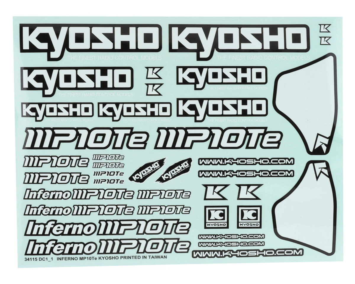 Kyosho MP10Te Decal Sheet 1 Kyosho MP10Te Decal Sheet