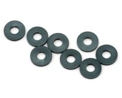 Mugen Seiki 3x8x1mm Aluminum Roll Center Spacers (Gun Metal) (8)