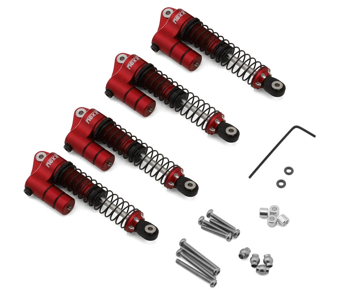 NEXX Racing Redcat Ascent-18 59mm Aluminum Oil-Filled Reservoir Shocks (Black) (4) 2 NEXX Racing Redcat Ascent-18 59mm Aluminum Oil-Filled Reservoir Shocks (Black) (4) - Image 2