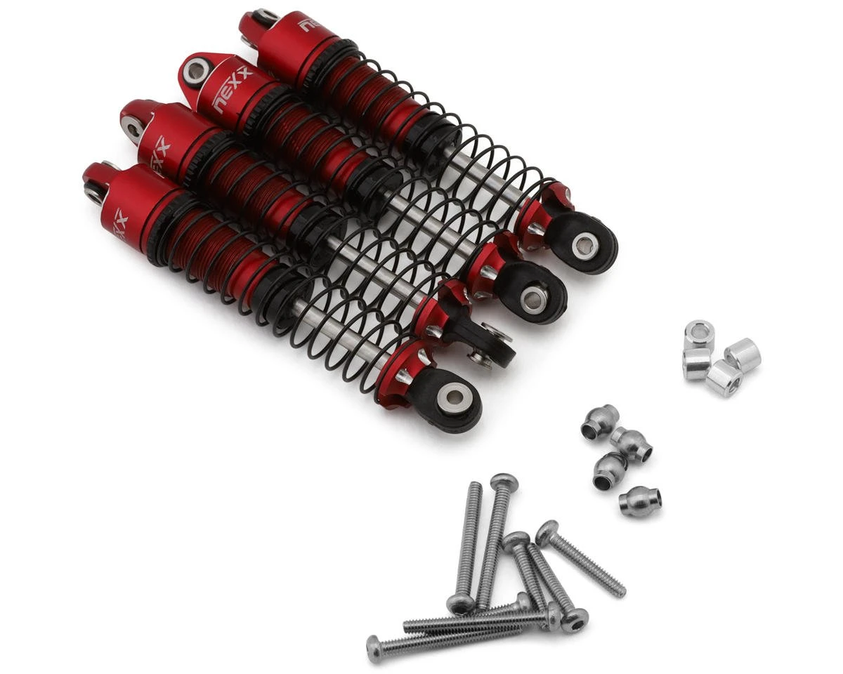 NEXX Racing Redcat Ascent18 Long Travel Aluminum Oil Shocks (Red) (4) (59mm) 1 NEXX Racing Redcat Ascent18 Long Travel Aluminum Oil Shocks (Red) (4) (59mm)