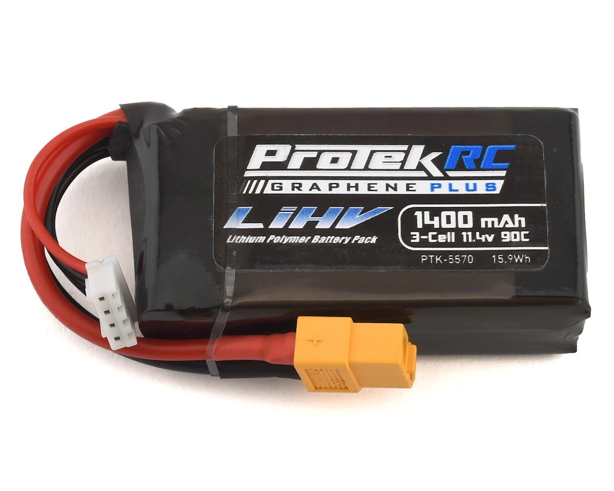 ProTek RC 3S 90C Si-Graphene + HV LiPo Battery W/XT60 Connector (11.4V/1400mAh) 4 ProTek RC 3S 90C Si-Graphene + HV LiPo Battery W/XT60 Connector (11.4V/1400mAh) - Image 4